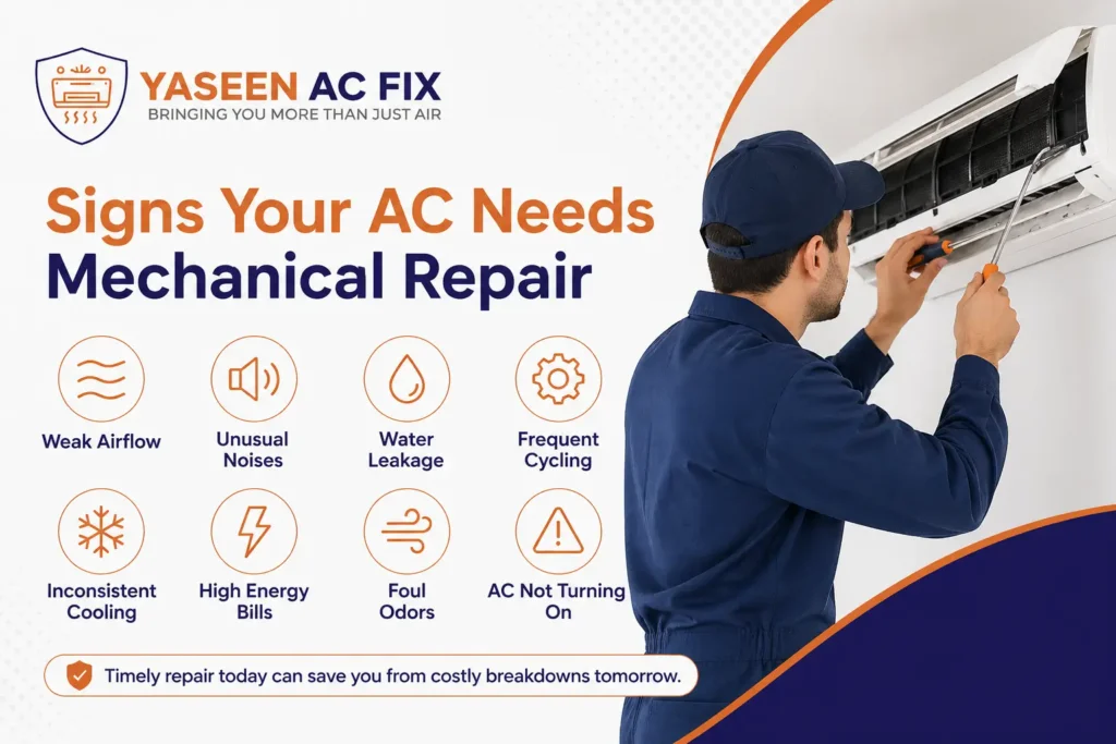Signs your ac needs mechanical repair