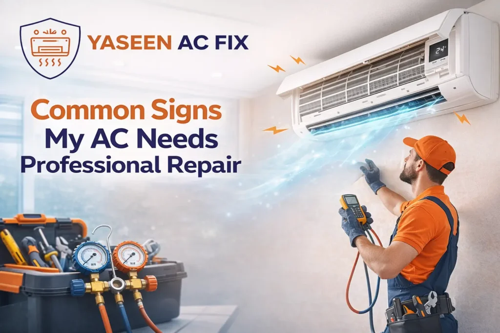 Common Signs My AC Needs Professional Repair - Yaseen AC Fix