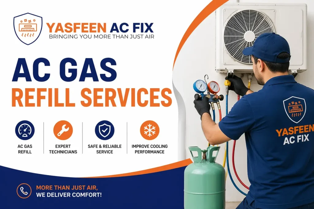 AC Gas Refill Services Near Me in Dubai & Abu Dhabi - Yaseen AC Fix